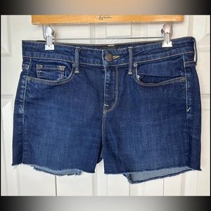 VINCE. Dylan Denim Jean Shorts Cut Offs Dark Classic Wash 5 Pocket Style Midrise